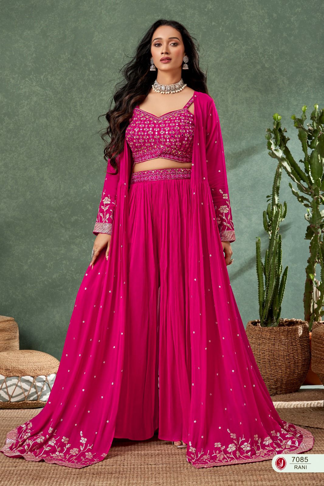 AMAZING RANI SHRUG STYLE INDOWESTERN